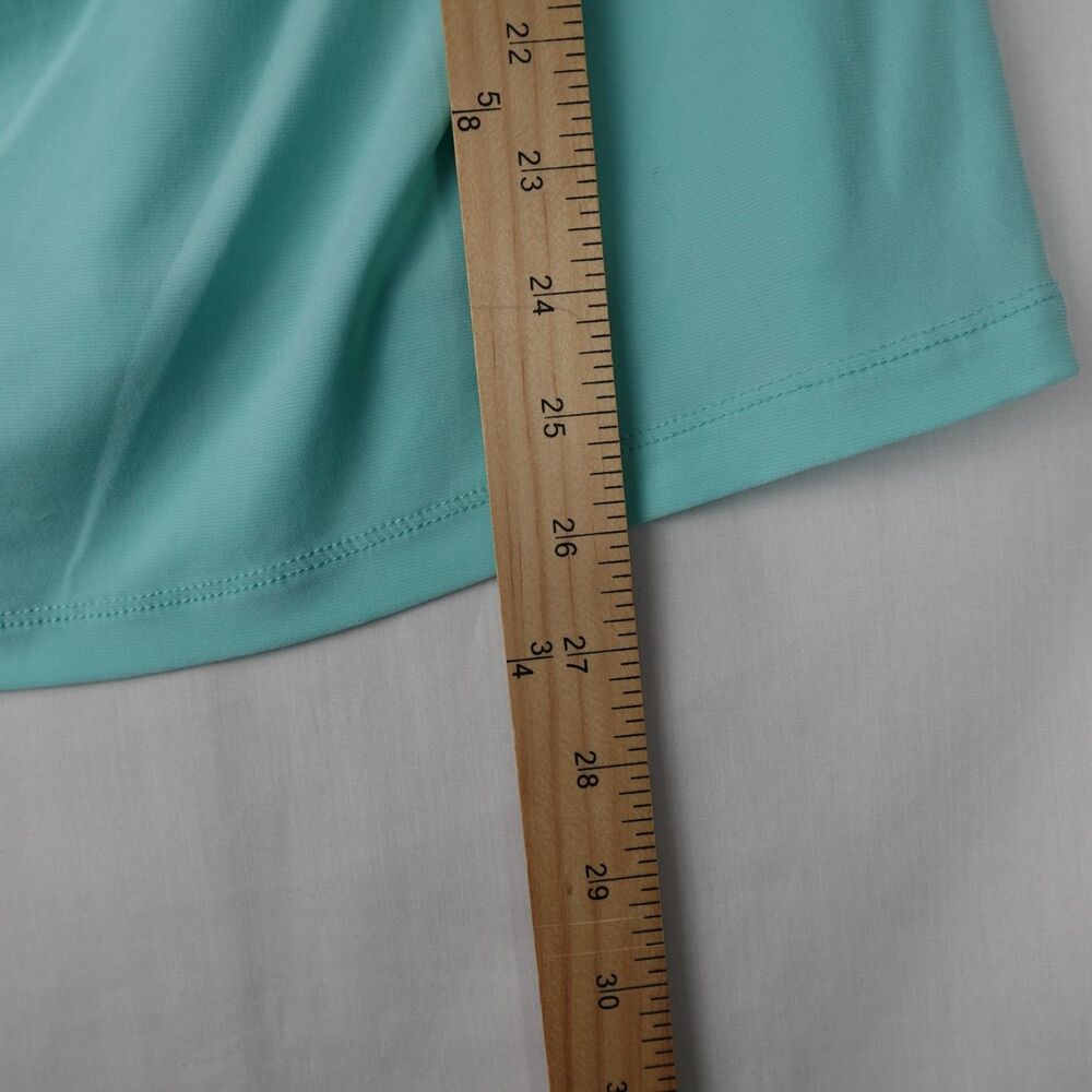 Dressbarn XL Cowl Neck Blouse Aqua Blue Sleeveless Tank Pullover Stretch Career - Picture 12 of 16